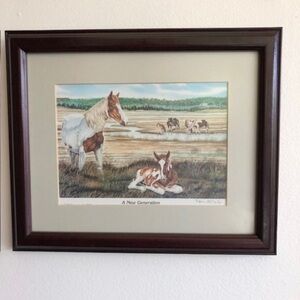 KEVIN MCBRIDE A New Generation Framed Horse & Pony Signed Print & Frame